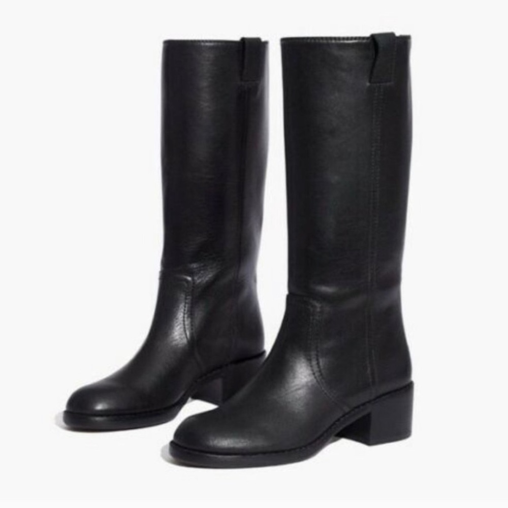 Madewell The Allie black leather boots 8.5
